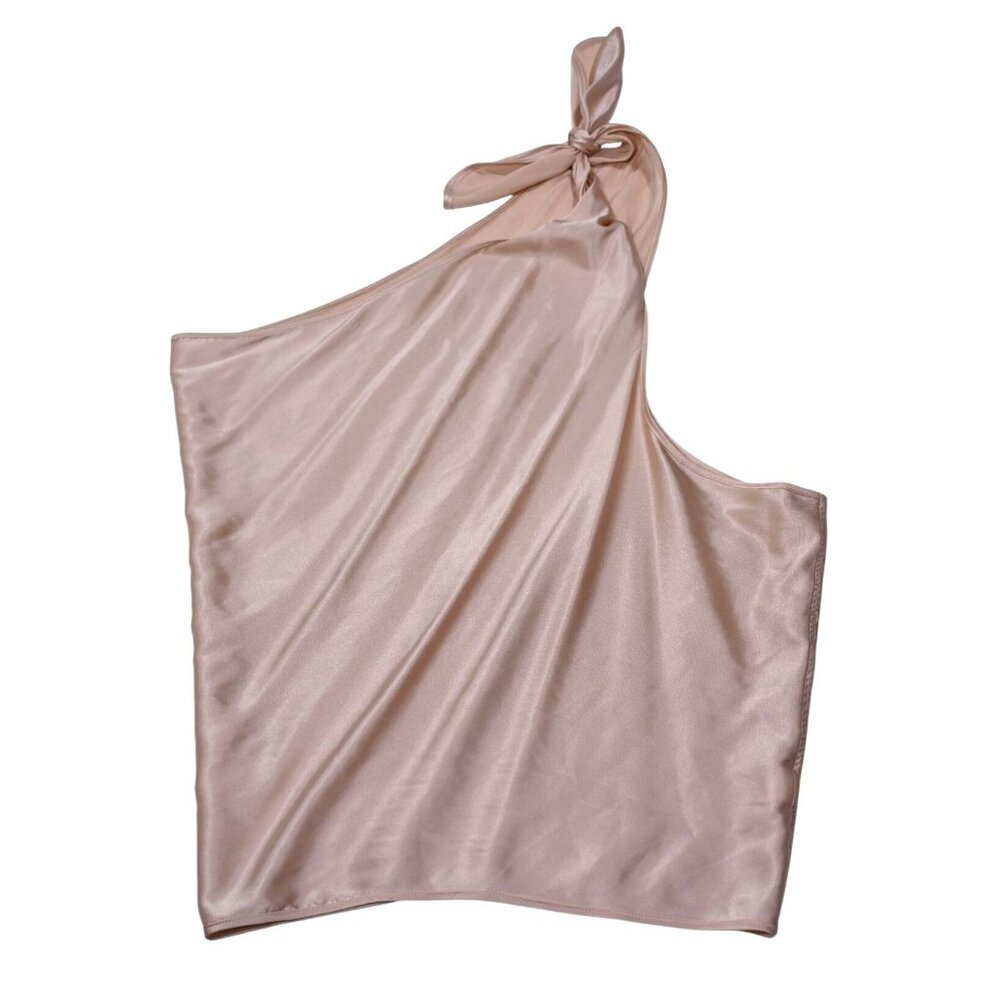 Ramy Brook One Shoulder Twist Tie Top in Pink